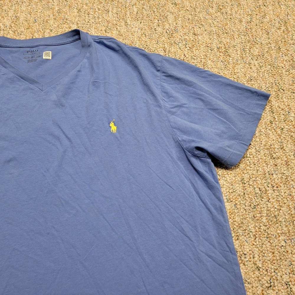 Polo Ralph Lauren Shirt Mens 2XL Blue Classic‎ Short Sleeve Casual Pony Tee - Picture 5 of 14